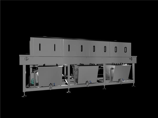 周轉筐清洗機，解決細菌殘留，降低50%能耗，提升效率80%